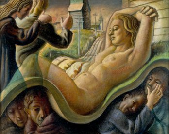 Nu_Nude/Henry George Glyde, Elle tait assise sur une colline dominant la ville, 1940_She Sat Upon A Hill Above the City, 1940_Gift-Don de Helen Collinson, 1981_Glenbow Museum, Calgary.