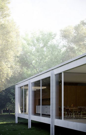 Farnsworth House par Mies van der Rohe_Peter Guthrie