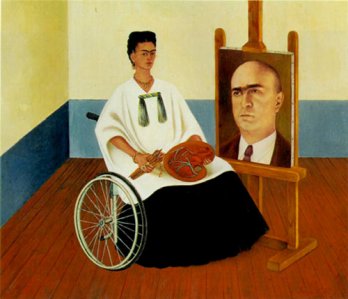 Frida Kahlo_Self Portrait with the Portrait of the Doctor Farill, 1951_Mexico