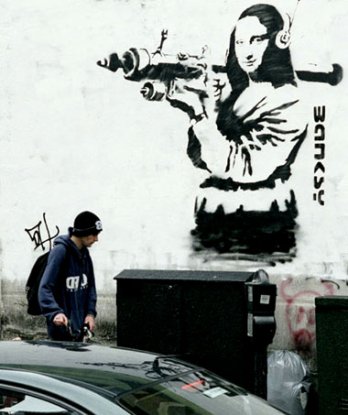 Banksy_Rocket launcher
