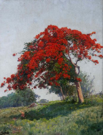 Domingo Ramos, The flamboyant tree, 1949_Rodolfo Martinez