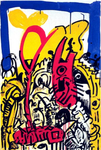 Keith Haring_Red, Yellow, Blue 21