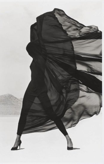 HERB RITTS_Versace Veiled Dress, El Mirage, 1990
