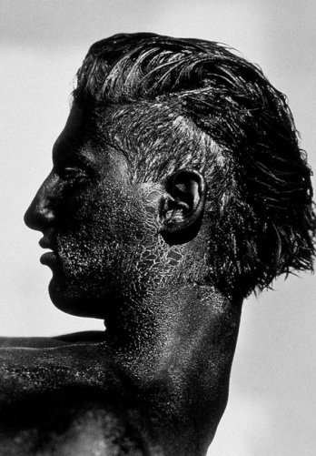 HERB RITTS_Tony with Black Face, Profile, Los Angeles, 1986