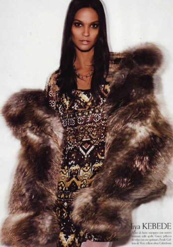 Vogue Italia_Liya Kebede by Steven Meisel