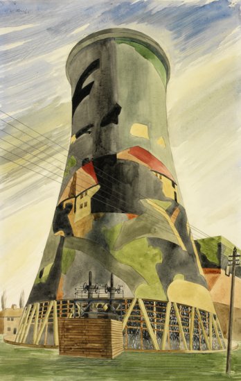 The Big Tower_Camouflaged Painted by Colin Moss in 1943_Imperial War Museum
