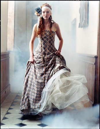 Lily Cole in Chateau near paris, British Vogue, 2004