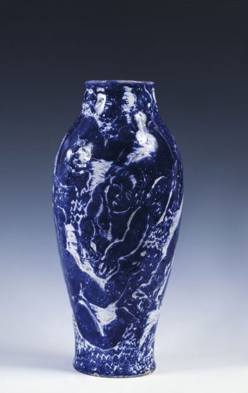 Raoul Dufy/Llorens Artigas_Vase with white women bathers on marine blue base, 1925_Adagp private collection