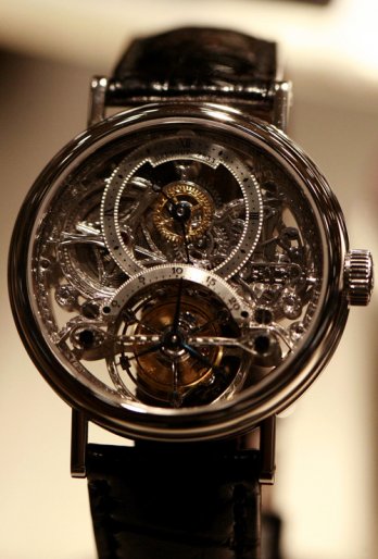 Breguet squelette watch with tourbillon